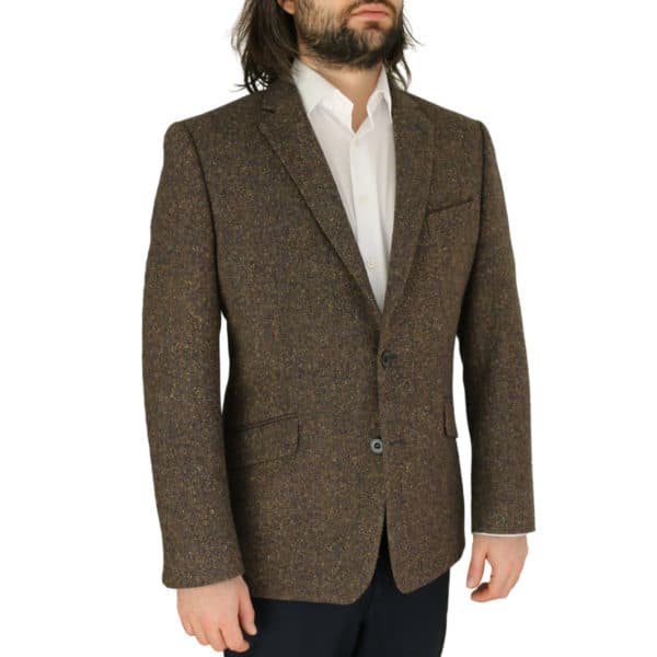 Warwicks brown tweed jacket side