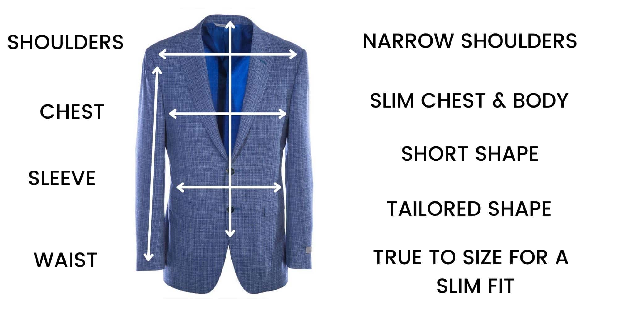 Canali Jackets Slim Fit – Size Chart