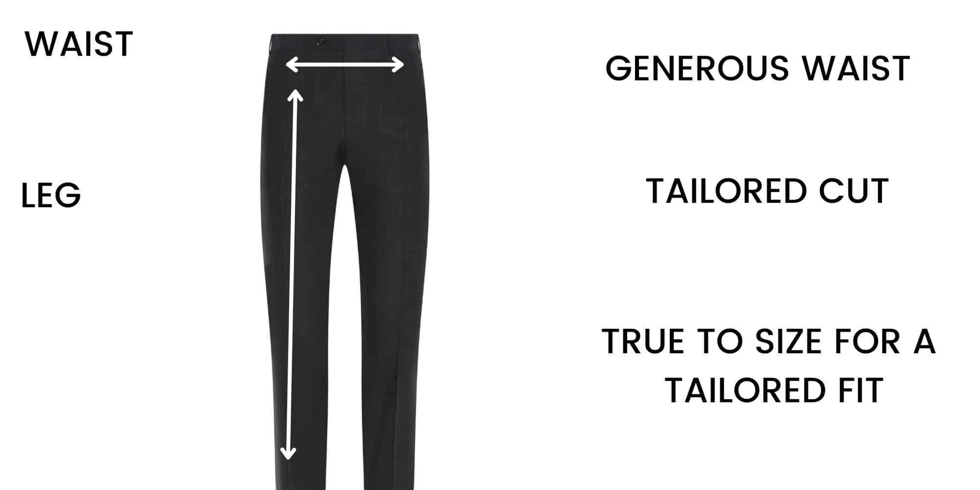 Canali trousers Size Chart