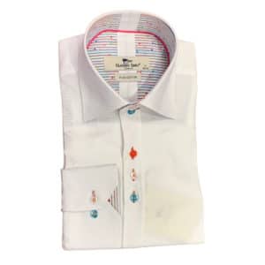 CLAUDIO LUGLI TEXTURED WHITE SHIRT