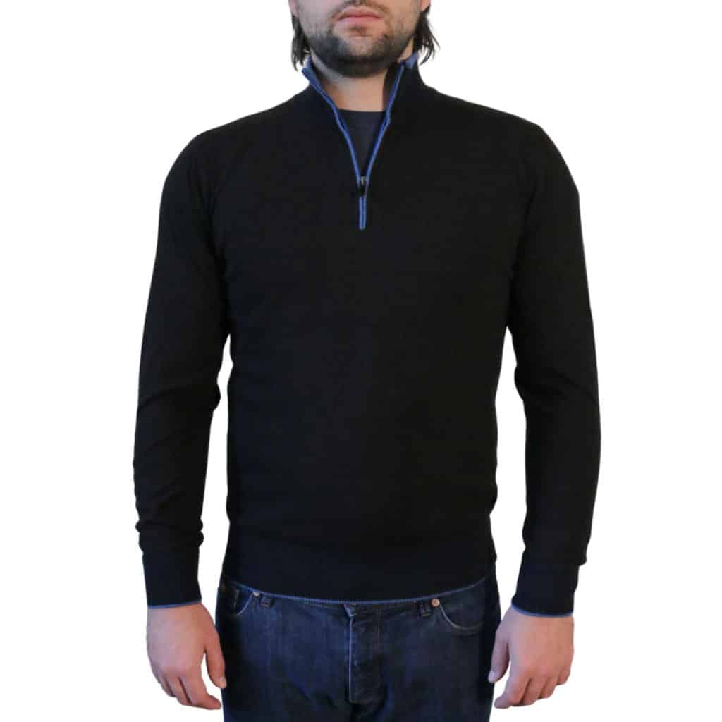 Codice Black half zip jumper front