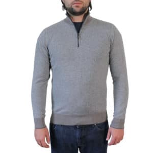 Codice Grey half zip jumper front