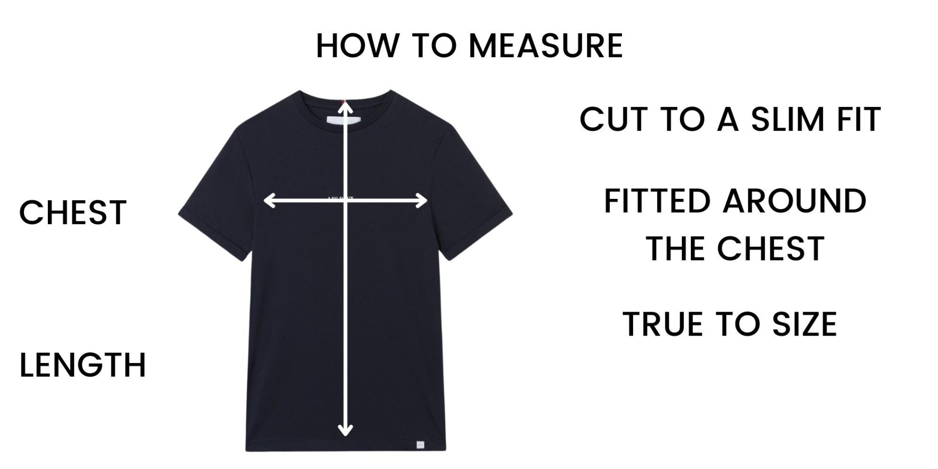 Les Deux T-Shirts Size Chart