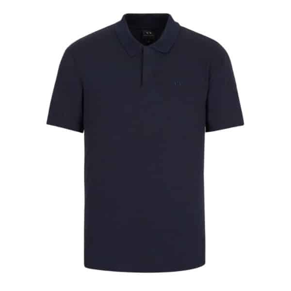 AX Navy Mesh Polo Front