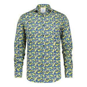 A Fish Named Fred Lemons Print Navy Shirt