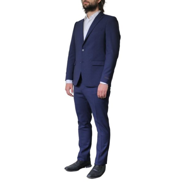 Without Prejudice Kilburn Slub Weave Navy Suit 4