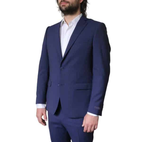 Without Prejudice Kilburn Slub Weave Navy Suit