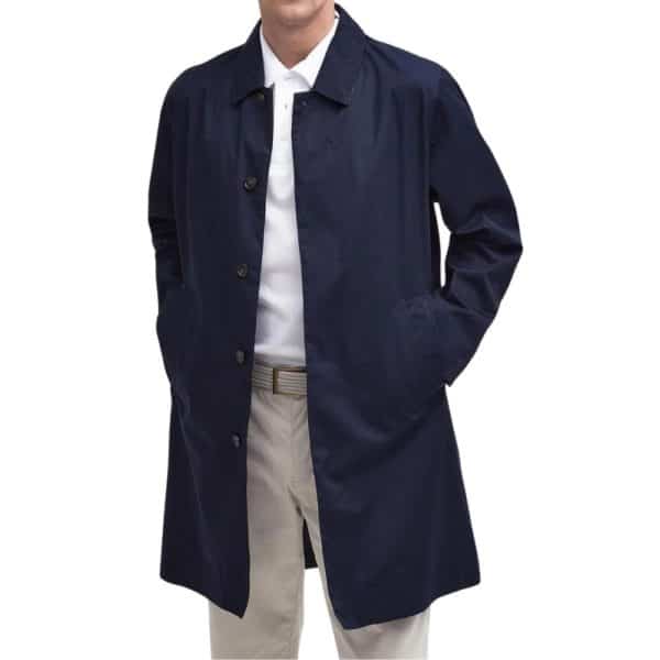 Barbour Navy Raincoat open