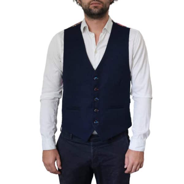 Claudio Lugli Twill Navy Jacket Waistcoat 5