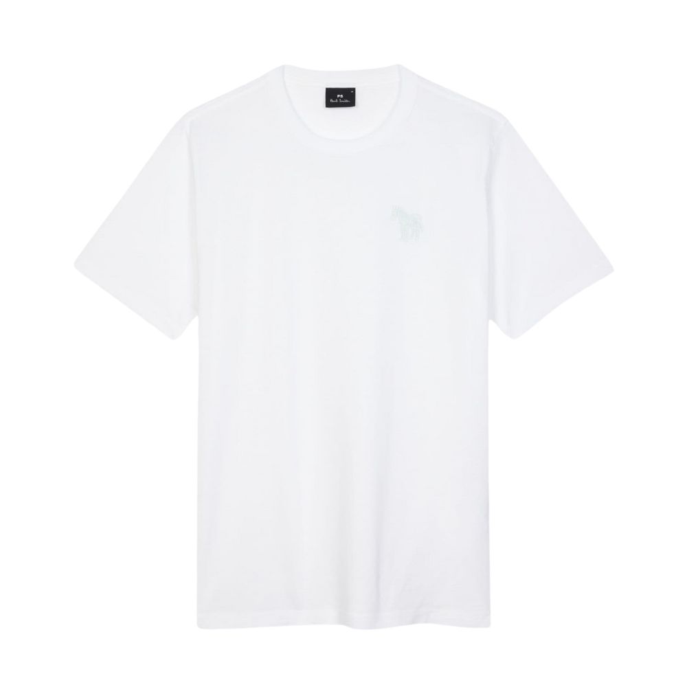 Paul Smith White T Shirt Rub Logo Front