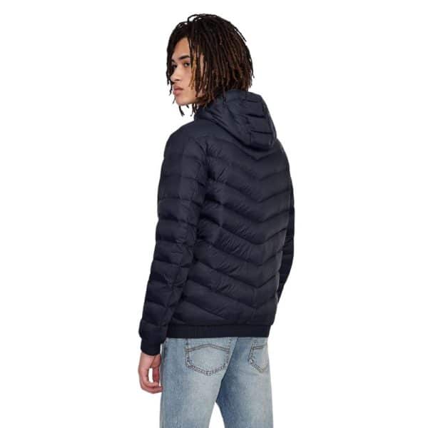 Armani Exchange Hooded Drawstring Navy Puffer Back