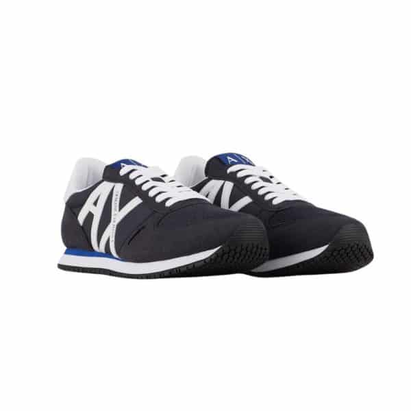 Armani Exchange Logo Navy Trainers 2