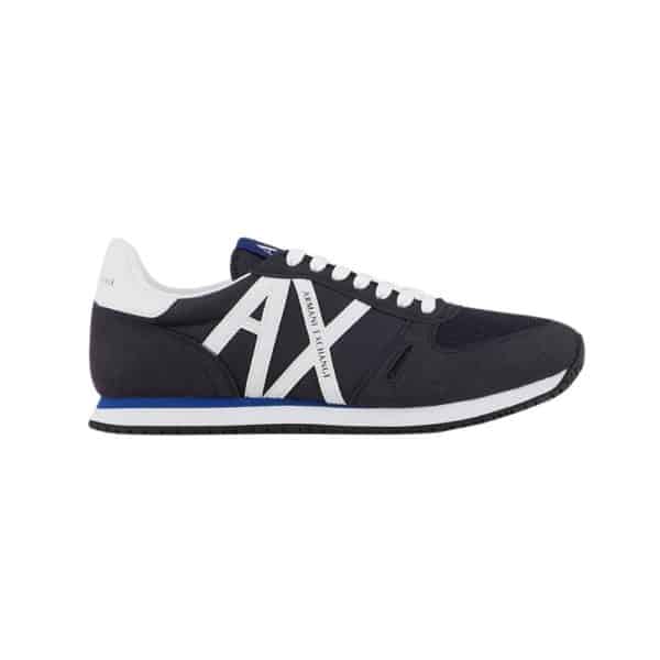 Armani Exchange Logo Navy Trainers