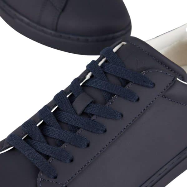 Armani Exchange PVC Leather Navy Trainers 4