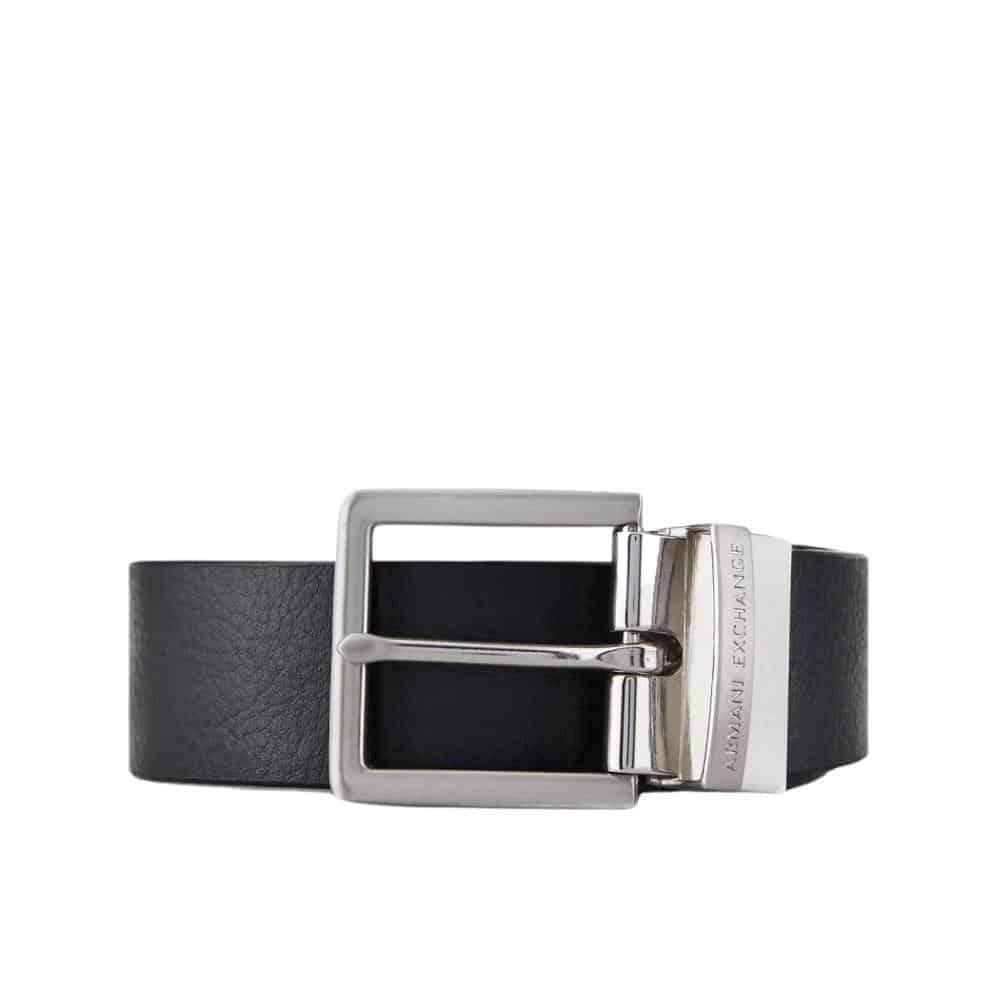 Armani Exchange Reversible Leather Black Belt