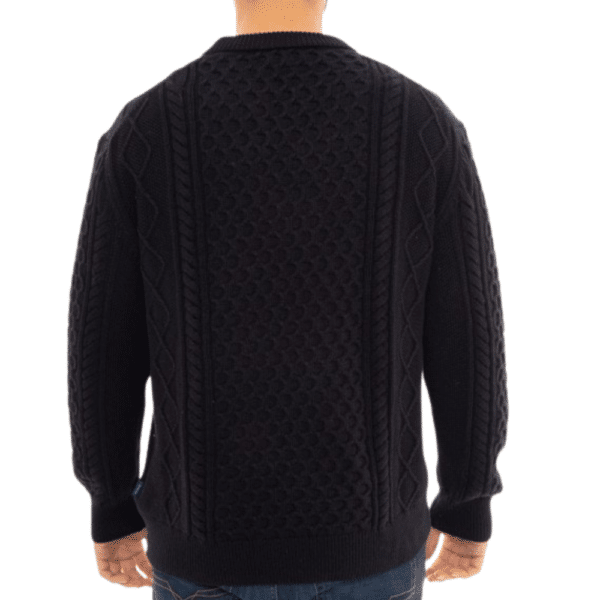 GANT Aran Blue Crew Neck Rear