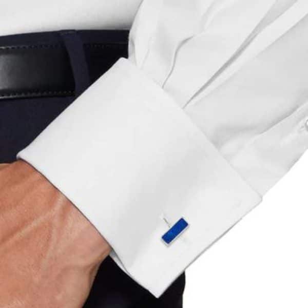 VERITAS BLUE LAPIS FOLDING CUFFLINKS MODEL