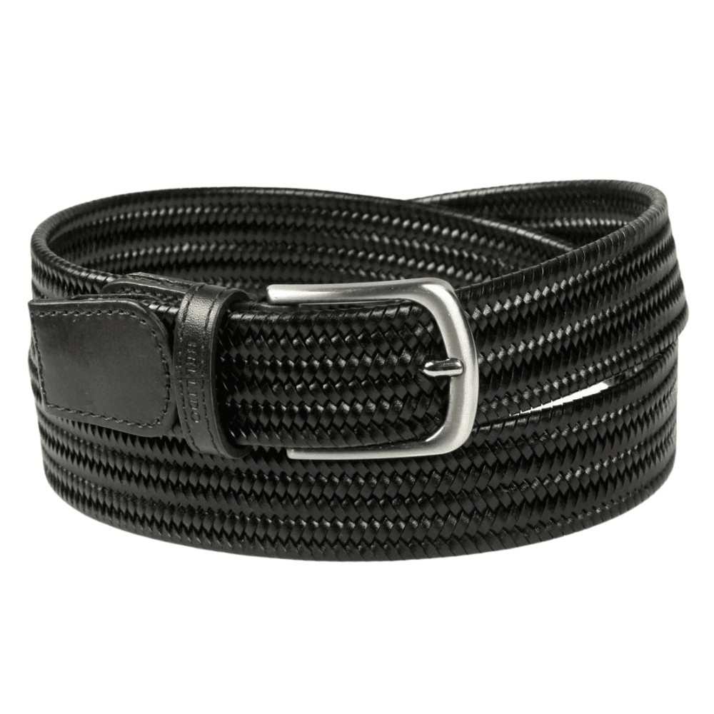 Miguel Black Weave belt coil