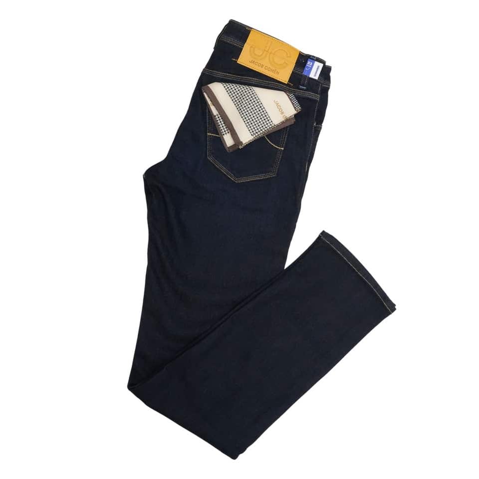 Jacob Cohen JC Icon Yellow Badge Stretch Dark Blue Jeans 3