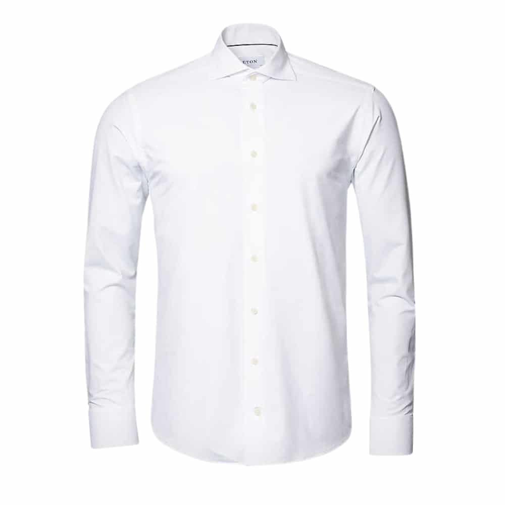 Eton Four Way Stretch Slim Fit White Shirt