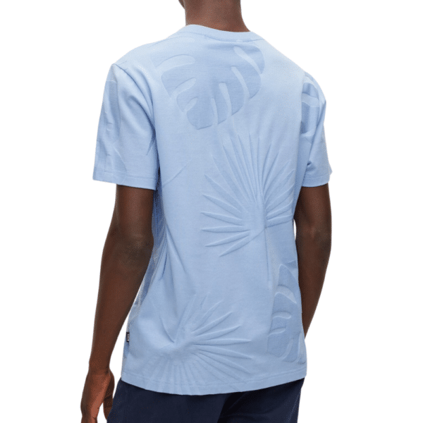 BOSS MERCERISED-COTTON T-SHIRT WITH HAWAIIAN-INSPIRED TONAL JACQUARD - Image 2