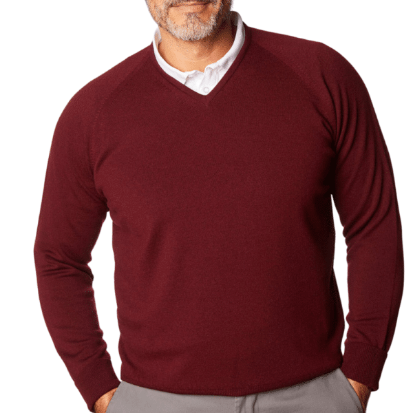 Glenbrar Burgundy V Neck