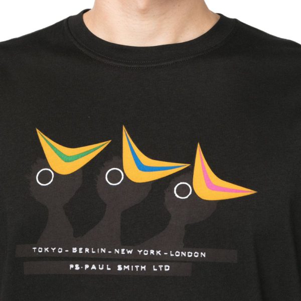 Paul Smith Black birds T Shirt close