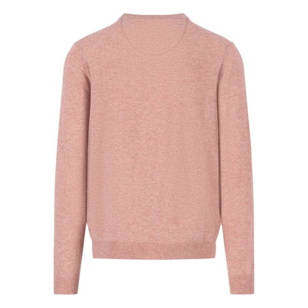 FYNCH HATTON PALE BERRY CREW NECK JUMPER BACK