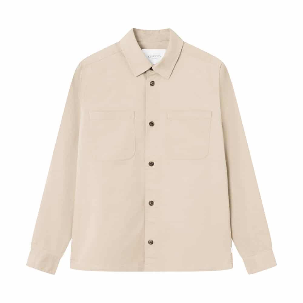 Les Deux Jared Twill Dark Sand Overshirt