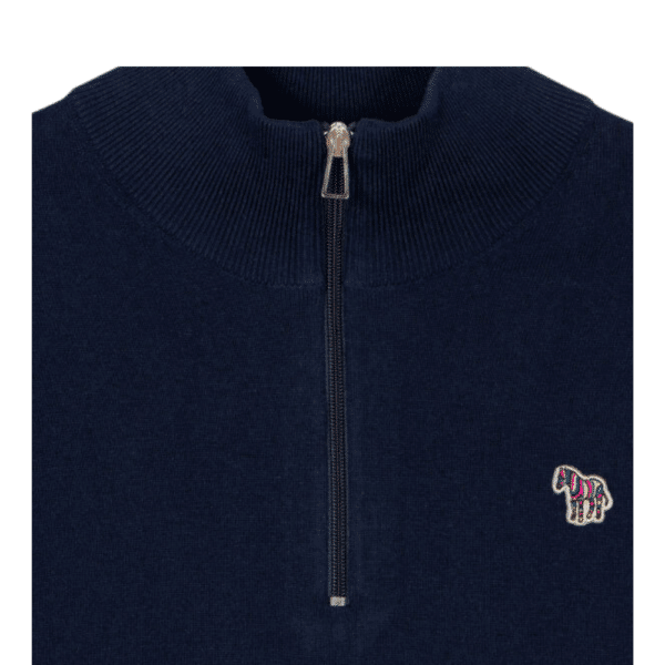 PAUL SMITH NAVY ZEBRA LOGO HALF ZIP - Image 2