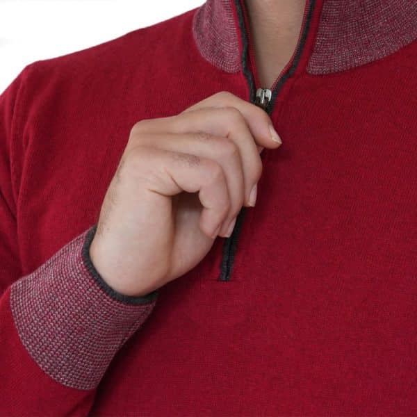 CODICE RED HALF ZIP JUMPER CLOSEUP