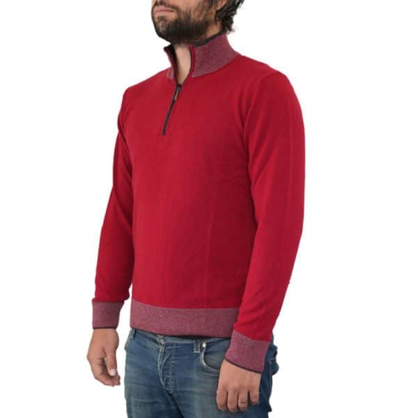 CODICE RED HALF ZIP JUMPER CLOSEUP2