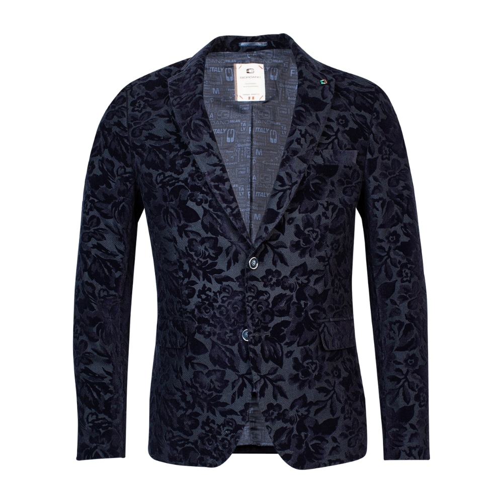 Giordano Robert Floral Embossed Navy Jacket