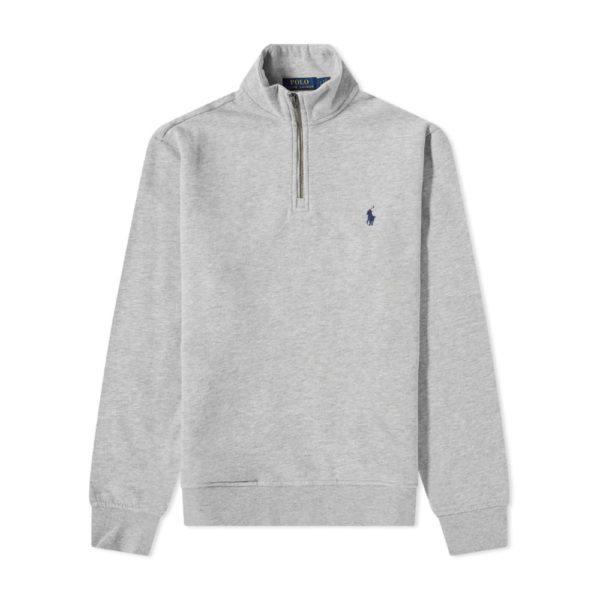 POLO RALPH LAUREN GREY HALF ZIP SWEATSHIRT