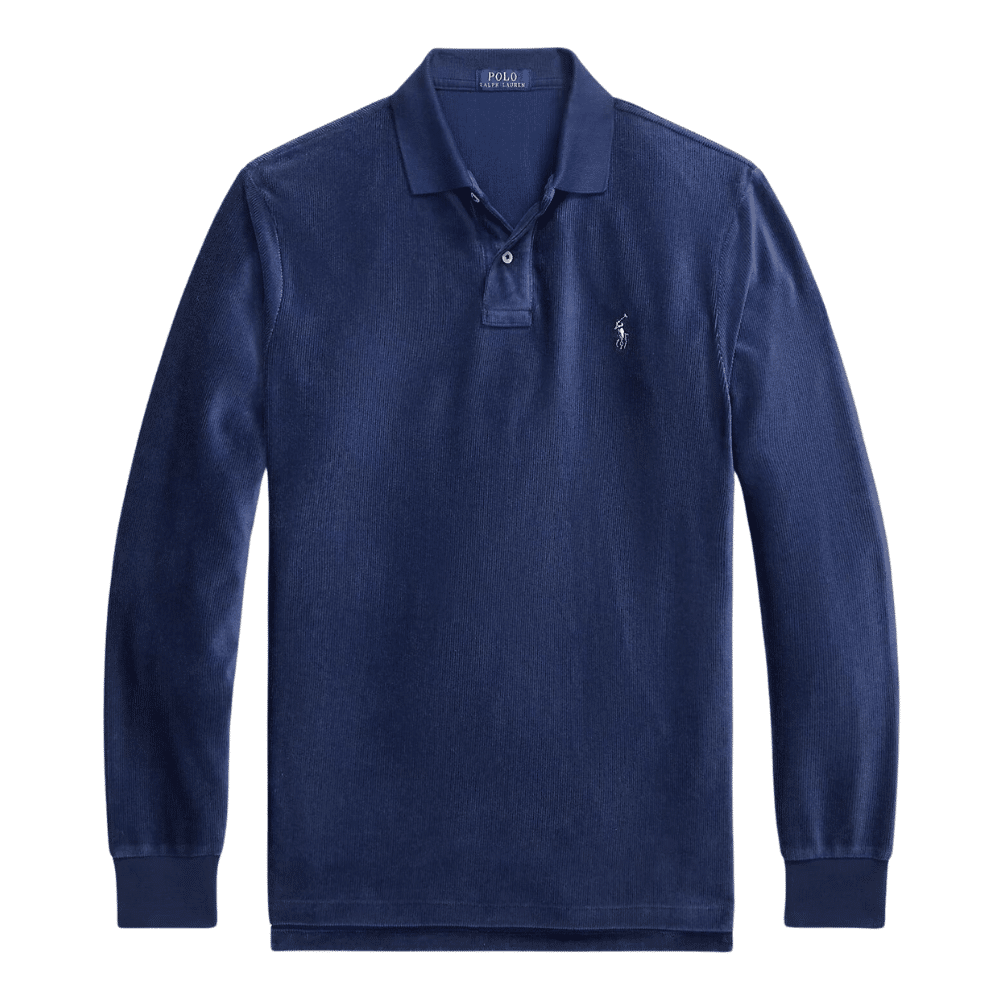 Ralph Lauren Cord LS Navy Polo