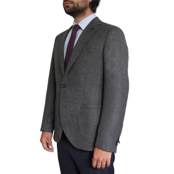 CAVALIERE VALTER CLASSIC GLEN CHECK DARK GREY JACKET 4