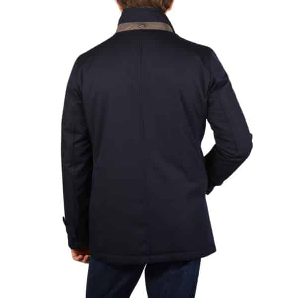 Herno Loro Piana Wool Twill Navy Rain Coat 2