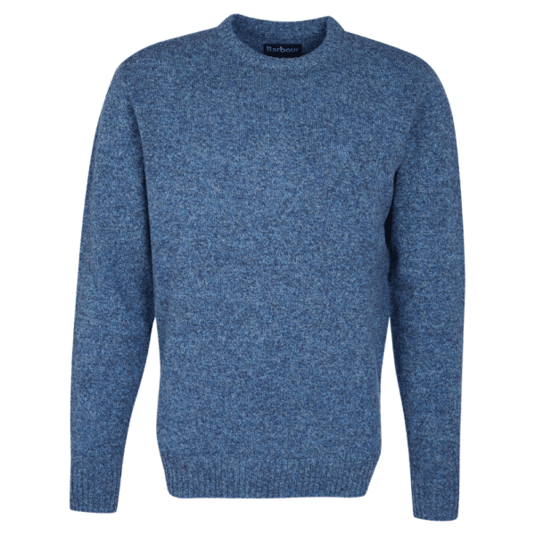 Barbour Newbury Blue Mix Crew Neck Jumper