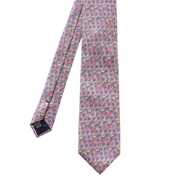 WARWICKS PURE SILK CAMEL CANDY PINK TIE