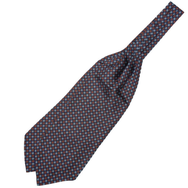 WARWICKS Pure Silk Geometric Navy Cravat