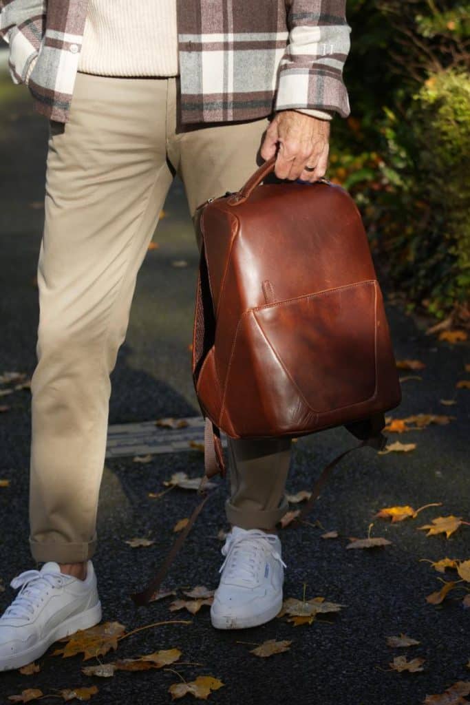 Warwicks Tan Leather backpack