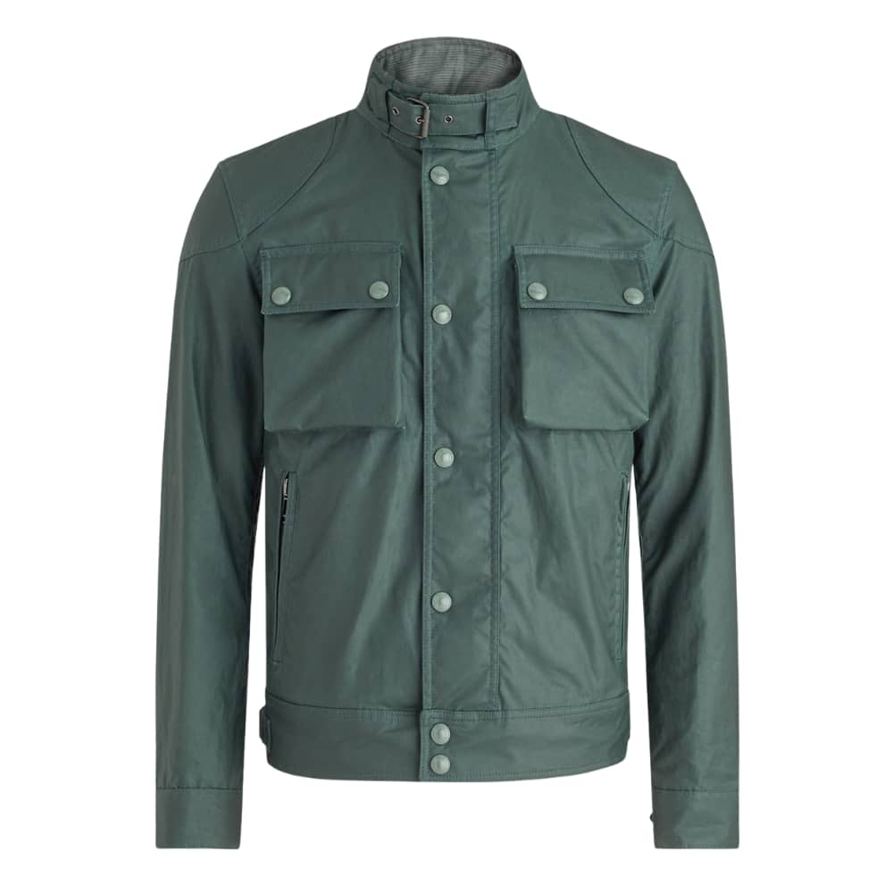 Belstaff Racemaster Waxed Cotton Dark Mineral Green Jacket