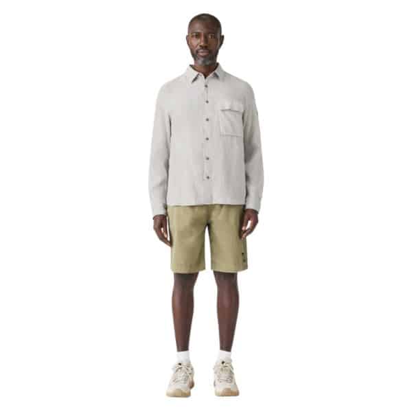 Belstaff Scale Garment Dyed Cloud Grey Linen Shirt 2