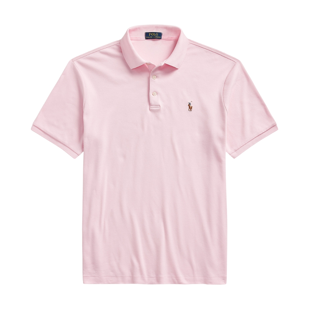 Polo Ralph Lauren Custom Slim Fit Soft Cotton Pink Polo Shirt