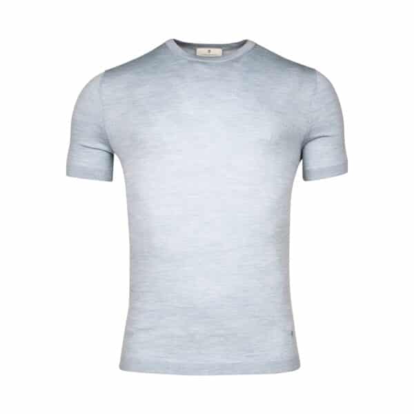 Thomas Maine Merino Wool Sky Blue T Shirt