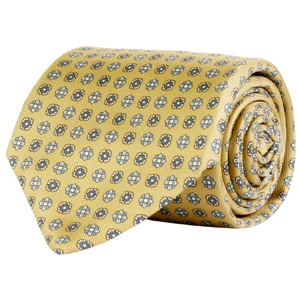 AMANDA CHRISTENSEN MEDALLION TWILL Yellow TIE