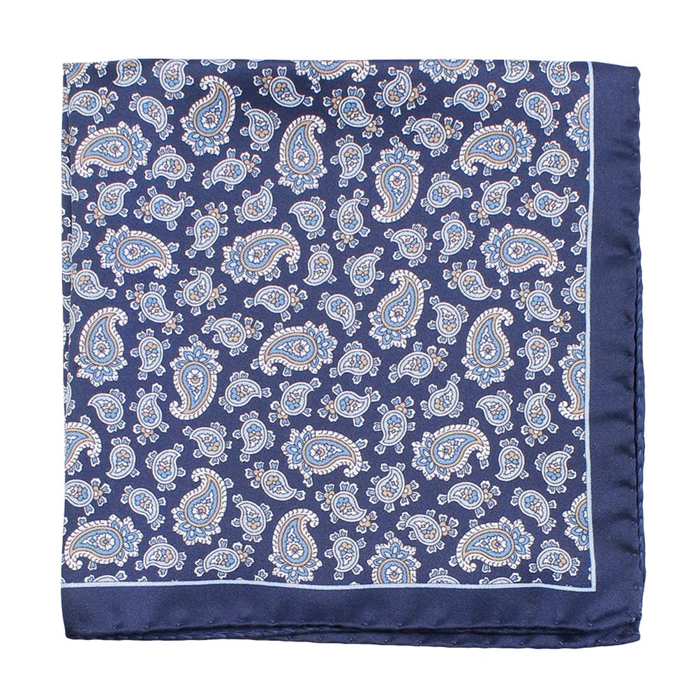 AMANDA CHRISTENSEN PAISLEY NAVT POCKET SQUARE