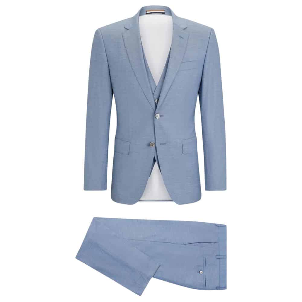 Boss Huge 3P Light Blue Suit 1