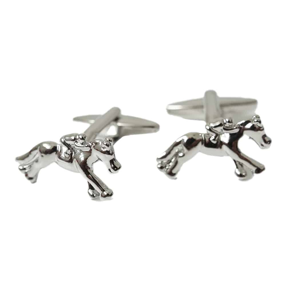 Van Buck Silver Cufflinks jockey2