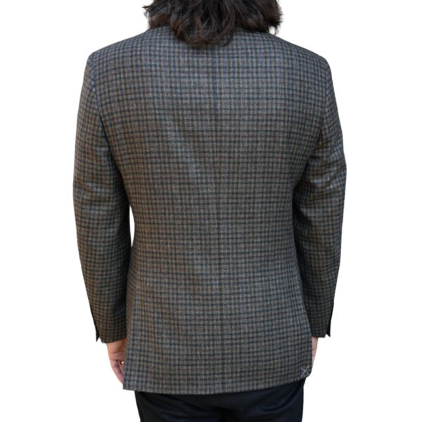 Canali Small Check Grey Smart Jacket back